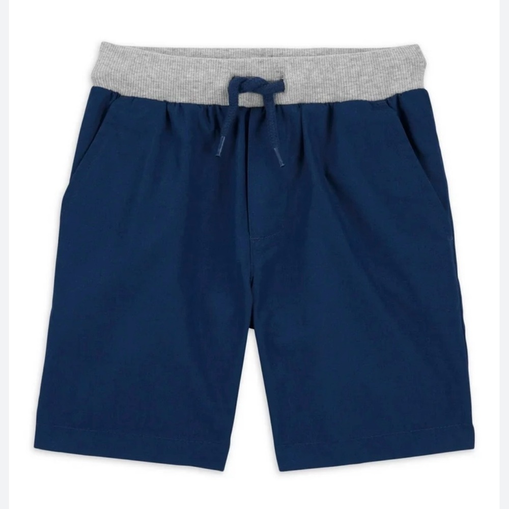 Carter's Blue Pull-on Shorts with Grey Waistband Size 5